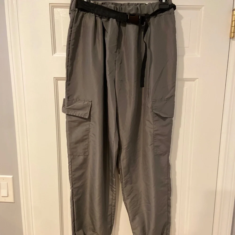 Balera Performance Belted Cargo Pants – Gray, Adult Large, 28